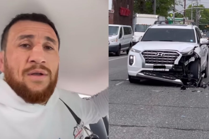 [WATCH] UFC’s Merab Dvalishvili Involved In A Car Accident